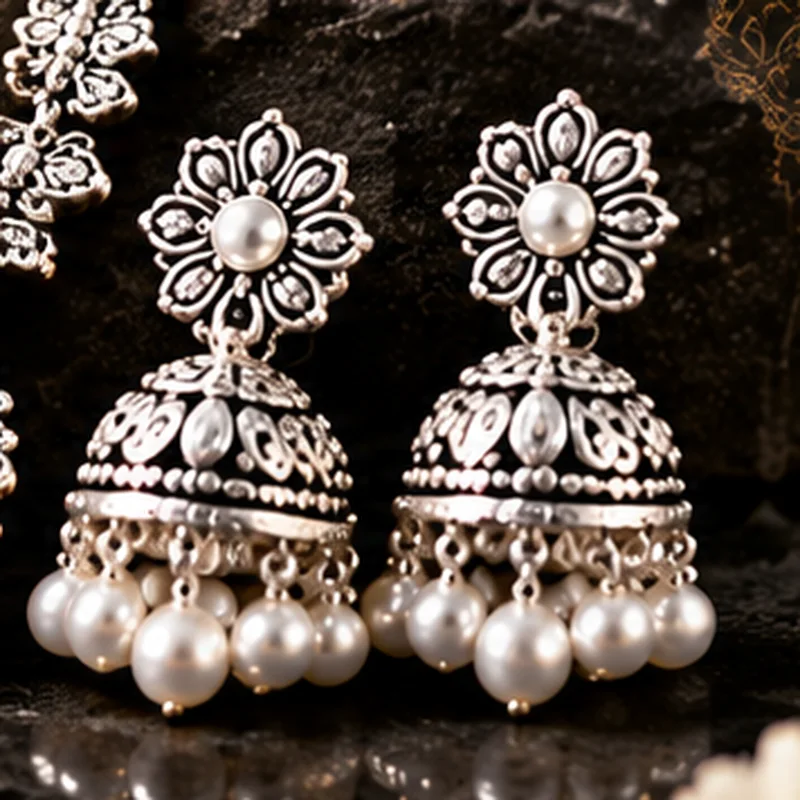Moti Chandbali Jhumkas