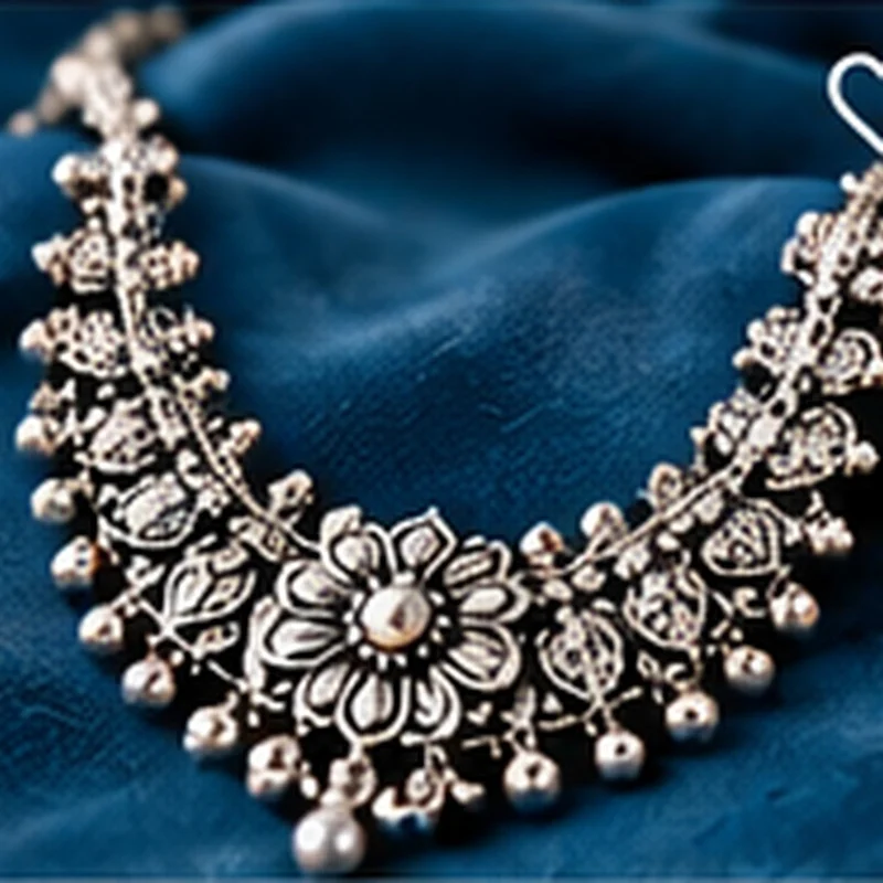 Royal Floral Silver Necklace